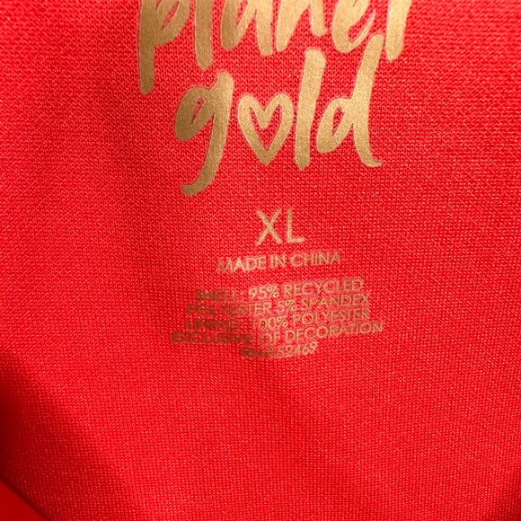 Planet Gold Red Rhinestone Heart Square Neck Front Slit Mini Dress - Picture 6 of 8